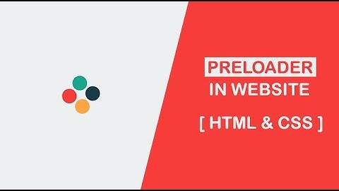 Flat Preloader Animation Using CSS - Pure Css Tutorial