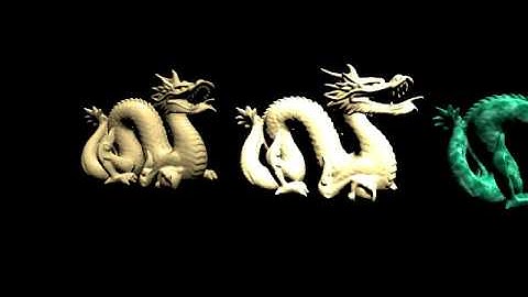 OpenGL 4.0 Cook-Torrance Shader - 3 Stanford Dragons