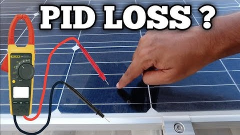 PID loss in SOLAR Panels | Explained