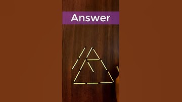 Arrange 5 Sticks to Make 5 Triangles #matchstickpuzzles #matchstick #equalparts #mrsai #brainpuzzles