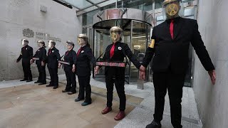 Extinction Rebellion protesters glue themselves to London Stock Exchange