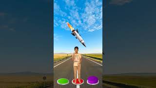 I jump on button to Tractor, Rocket & Dancing green dog - Funny vfx new magic