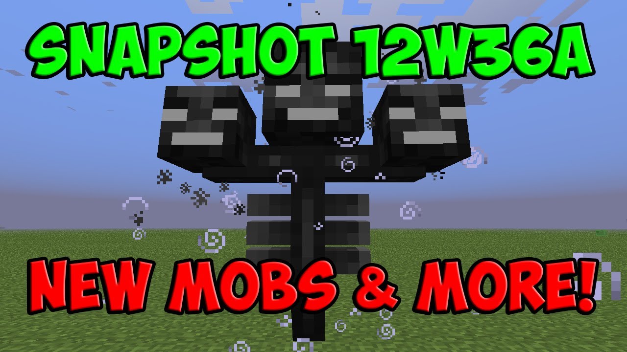 Snapshot 12w36a | New Mob and Bossfight! Wither Skeleton, Heads, Carrots on a stick | Minecraft
