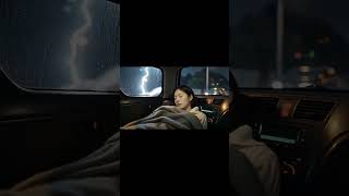 Rain Inside Car 🌧️ Cozy Night Drive Sleep (Static Camera, No Movement)