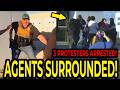Utah Federal Agents Surrounded At DHS Building — 3 Protesters Arrested!