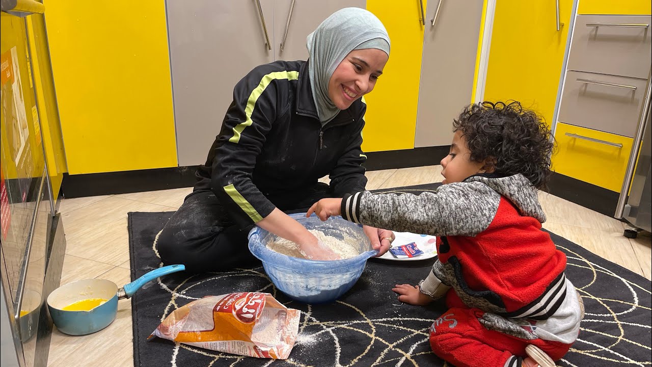 اول مرة ابني يدخل معاية المطبخ 🤣 مش هتصدقو عملنا ايه 😍