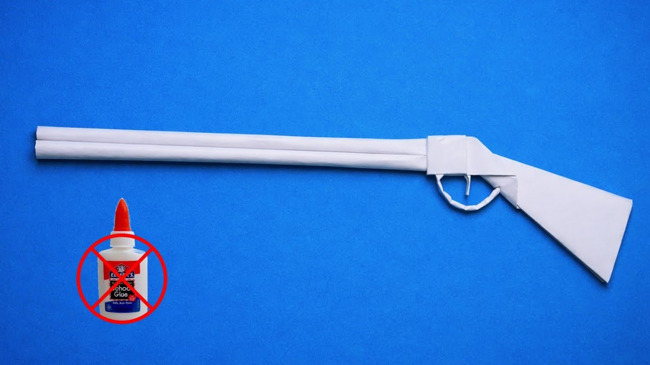 How to Make Paper Shotgun Without Glue 🔫 | Easy Paper Craft Gun