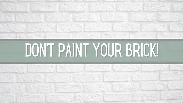 4 Reasons Not To Paint Your Brick | Catherine Aren...