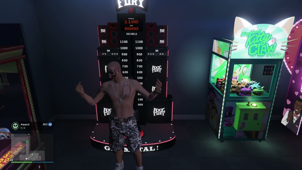 How to collect the 11 11 Award playing Axe Of Fury on Grand Theft Auto 5 Online (Arcade)