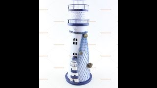Deniz feneri şamdan tea light mumlu hediyelik eşya