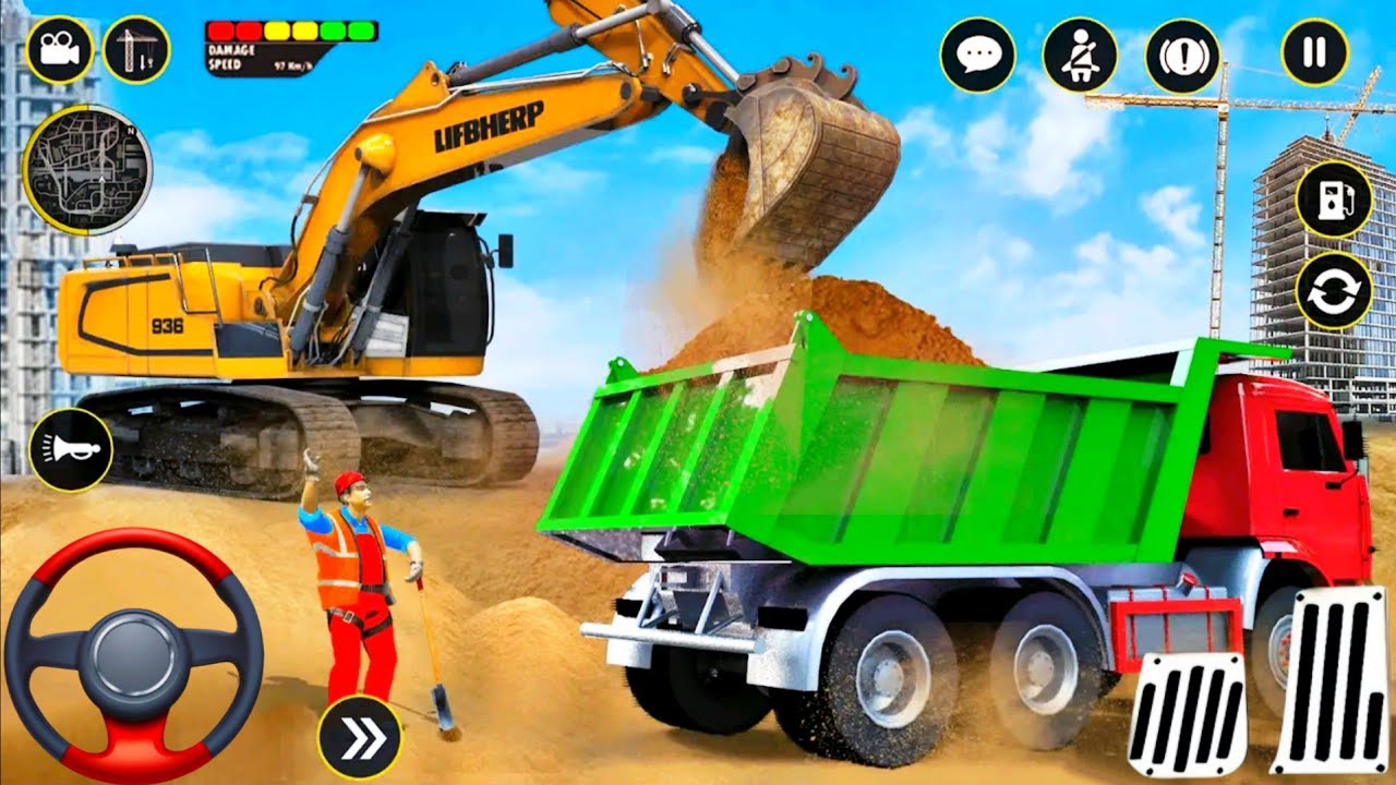 Real City Construction Games - Heavy JCB Excavator Construction Games 3D - Android GamePlay