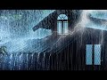 Stormy Night to Sleep Instantly, Deep Sleep | Heavy Rainstorm on Metal Roof & Mighty Thunder Sounds