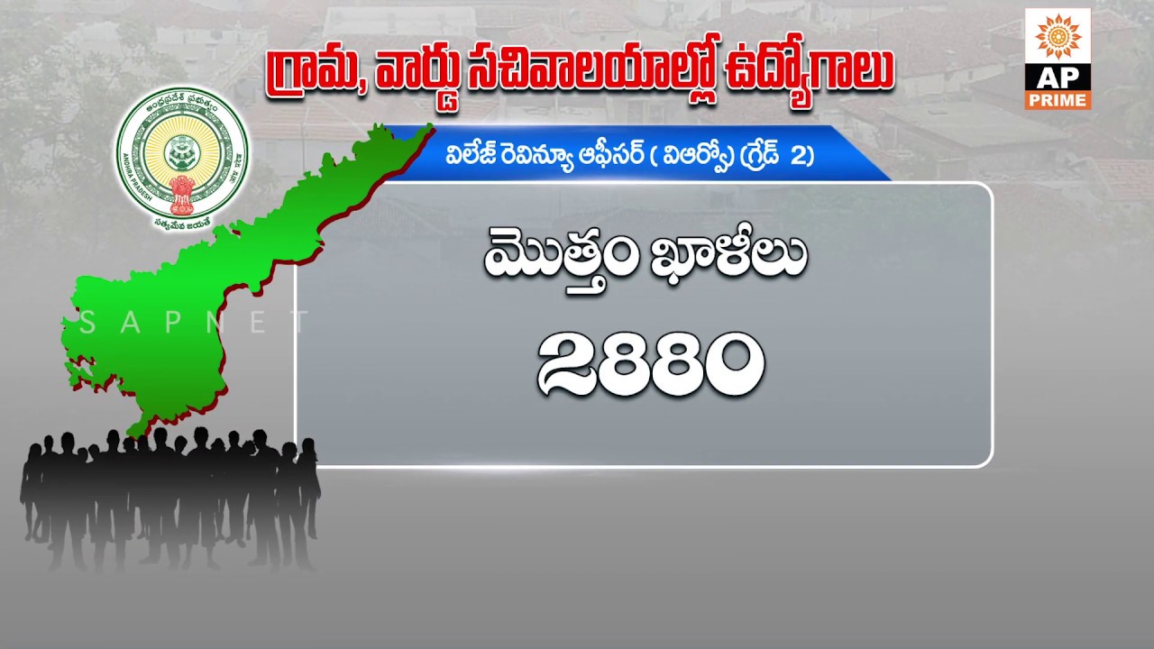 AP Grama Sachivalayam Jobs 2019 | VRO(Grade-II) Jobs Recruitment | AP Prime Tv | SAPNET
