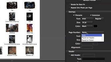 Contact Sheets in Bridge CS6 part 2 Headers and Footers