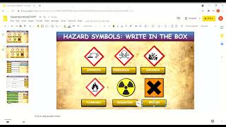 Hazard Symbols, Lab Safety: Drag & Drop Worksheet: Google Slides.Powerpoint.Teacherspayteachers.Tpt
