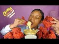 CHEESY FLAMING HOT CHEETOS FRIED CHICKEN WINGS MUKBANG 먹방 | QUEEN BEAST