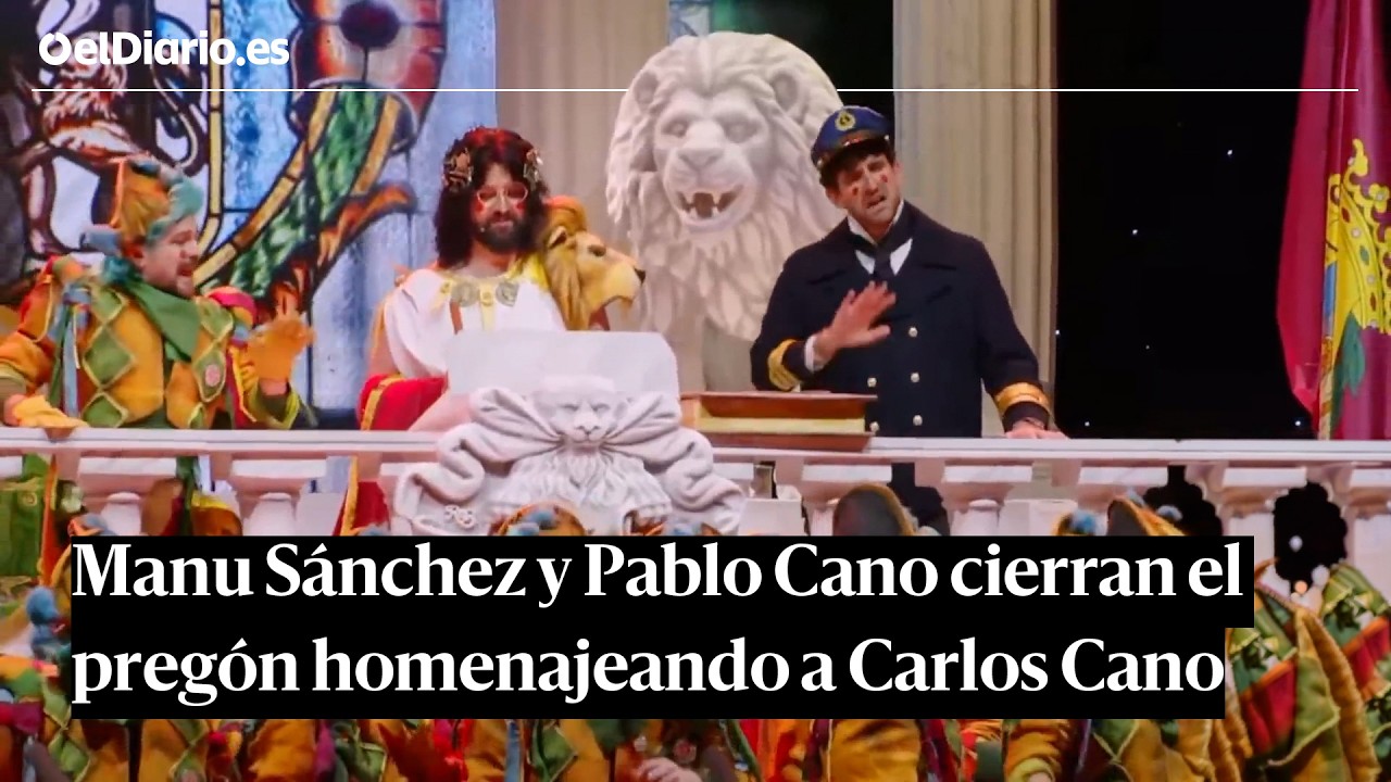 Manu Sánchez termina el pregón con La Murga de los Currelantes de Carlos Cano junto a Pablo Cano