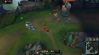 Gnar Q prediction of riven flash (master elo)