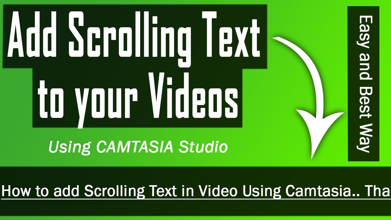 how to add text in camtasia 9