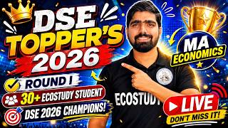 DSE 2026 Success Story🏆 | 30+ Ecostudy Students in MA Economics Round I | LIVE Session