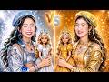 Gold Girl Vs Silver Girl At Barbie Doll Makeover Challenge!