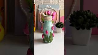 DIY TULIP FLOWER VASE 🌷 #trending #viralshorts #diy #craftideas #art #kraftladydiaries07