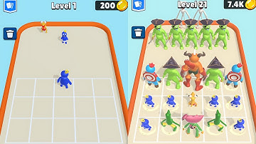 Merge Monster Rainbow Friends Game,Poppy Playtime Merge Master Max Level Gameplay