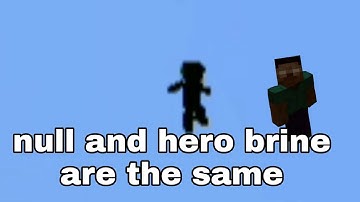 blockman go but is "null" and "hero brine" the same entities?