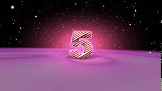 4K Candy Styled Numbers Countdown Animation
