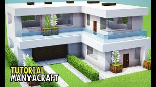 🔴Minecraft Tutorial - Pequena Casa Moderna! SUPER MANEIRA 😄«Many» 