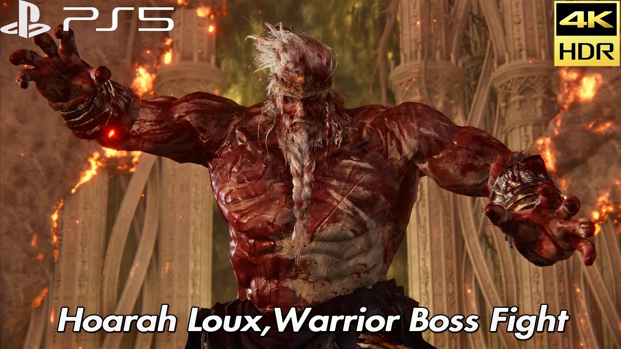 ELDEN RING (PS5) | Hoarah Loux, Warrior (Godfrey) Boss Fight | 4K HDR 60FPS