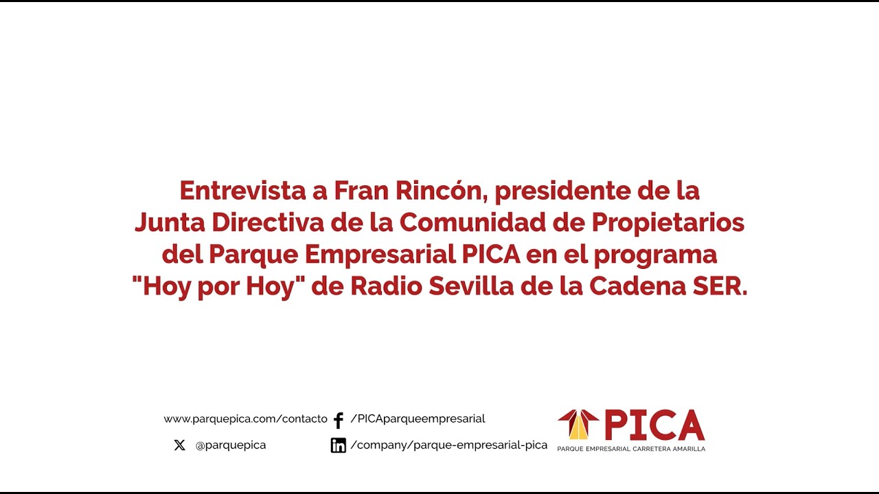 Entrevista a Fran Rincón, presidente de la Junta Directiva de la Comunidad de Propietarios del PICA
