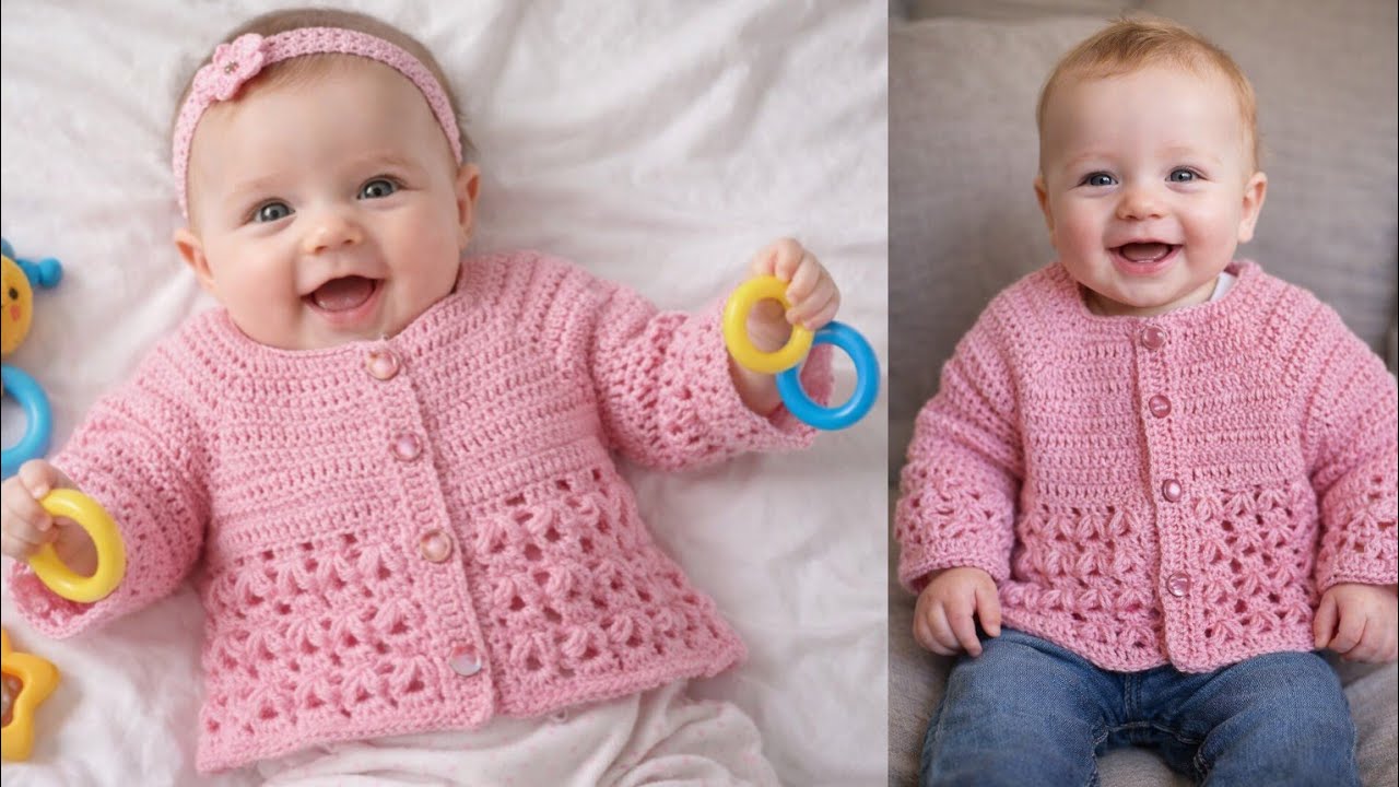 How to make a crochet beautiful jacket for boys are girl..03 months to 3years ..PART 1