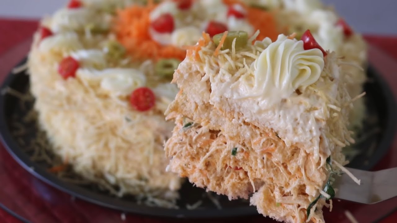 Холодный куриный соленый пирог