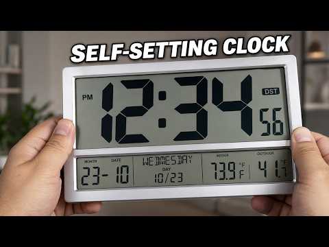 Giant Wall Clock Sets The Time By Itself