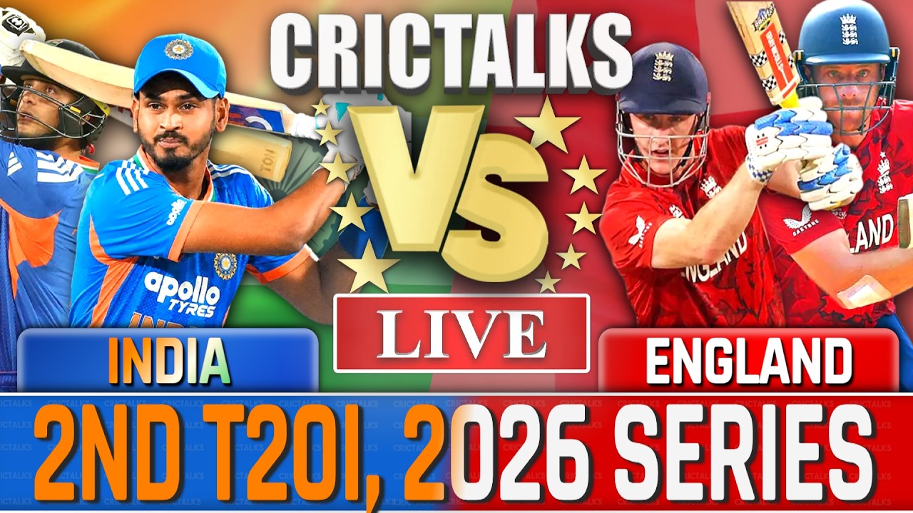 Live: IND vs ENG, 2nd T20I, 2026 Series, Live match Today, Live Cricket Score, Commentary 7 Over