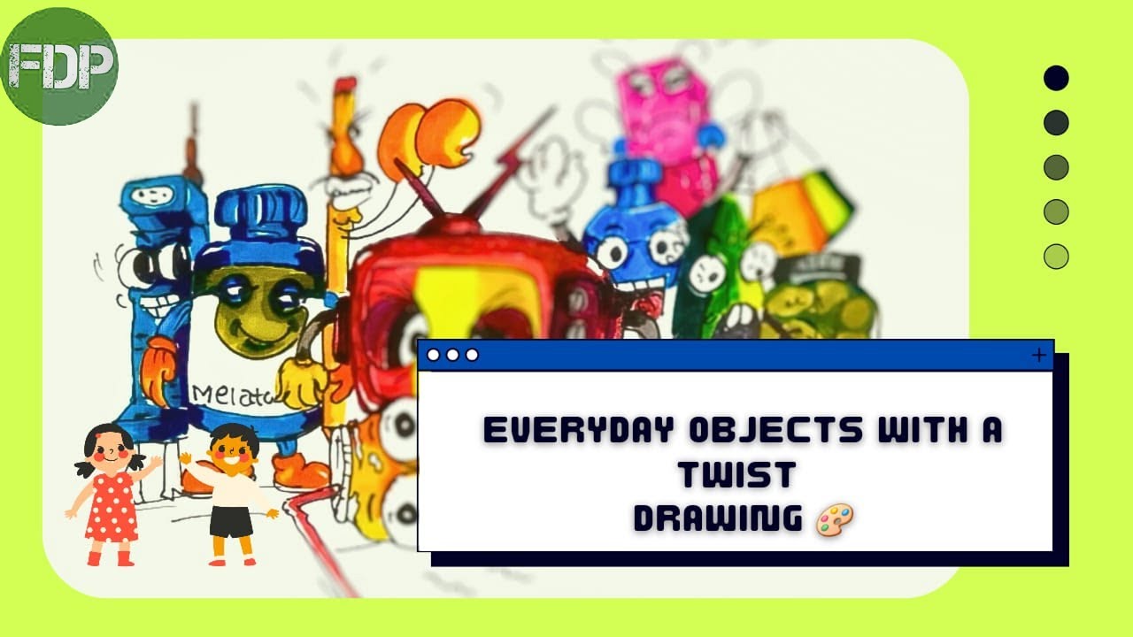Object Draw Cartoon Everyday Objects Cute Cartoon Character Drawing - YouTube