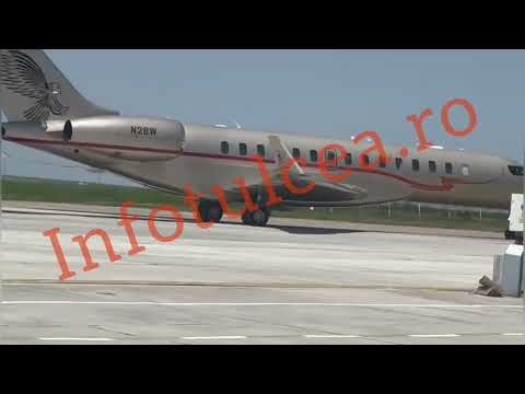Avion de lux din SUA pe Aeroportul Tulcea