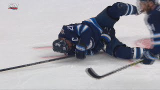 Blake Wheeler Takes Slapshot In A "Sensitive Area" And Exits The Game