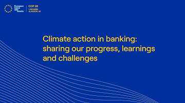 Climate action in banking: sharing our progress, learnings and challenges