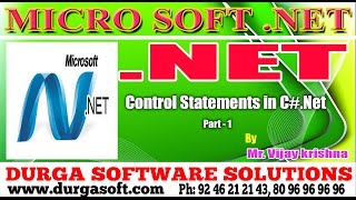 Celebrity .Net Tutorial || .Net | Control Statement in C#.Net Part-1 by Vijay Krishna Wealth