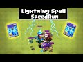 Lightning Spell SpeedRun | Clash of Clans | *All Max Troops* | NoLimits