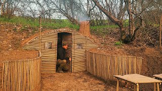 Building complete and warm survival shelter