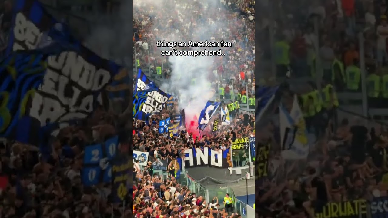 this crowd 🤯 #seriea #asroma #intermilan
