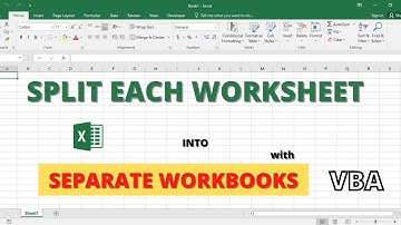 Split Each Worksheets into Separate WorkBooks | VBA to Split Excel Sheets into WorkBooks | Excel VBA