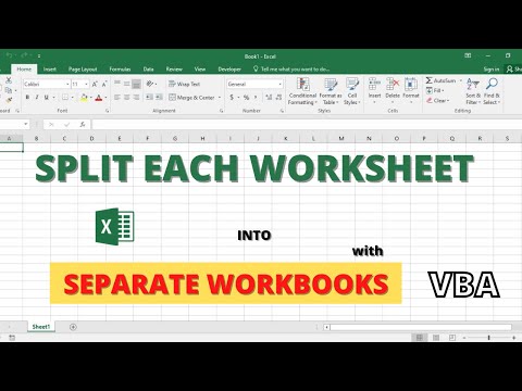 Split Each Worksheets into Separate WorkBooks | VBA to Split Excel Sheets into WorkBooks | Excel VBA