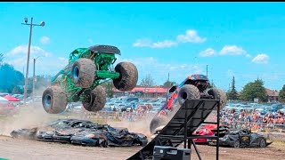Insane Monster Truck Jump🔥🔥😱!.. #MonsterTruck #ExtremeMachines#OffRoad #ViralShorts #TorontoEvents