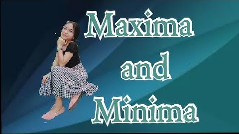 VLOG 39:  Maxima and Minima || Calculus 2 #MC