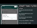 Flex Utility Premium: Start Time Filter Setup