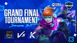 GRAND FINAL TOURNAMENT MLBB DINO BLUE SEASON 311 NAGA HITAM VS KUGERU